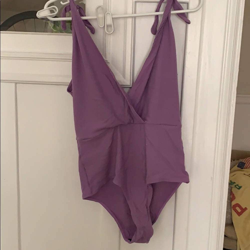 New Reformation Macey Wrap bodysuit